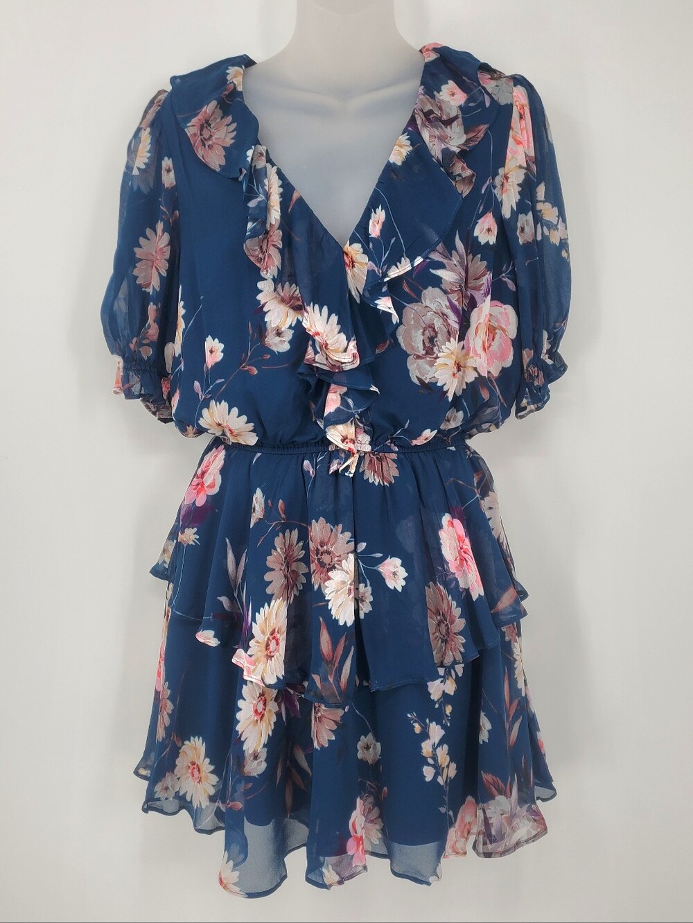 Women's Yumi Kim Reese Floral Dress Size Large Blue Floral NEW